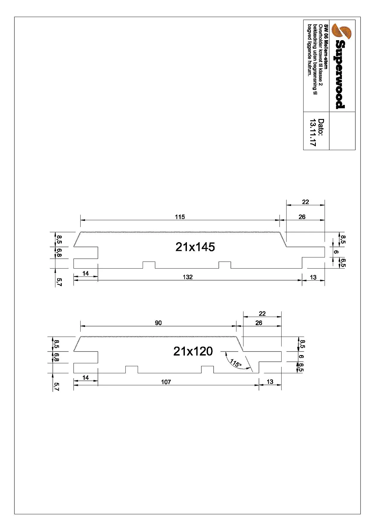Gran 21x120 sw06/m trans ep superwood - 100% gjennomimpreg gran null - null - 2 - Miniatyr