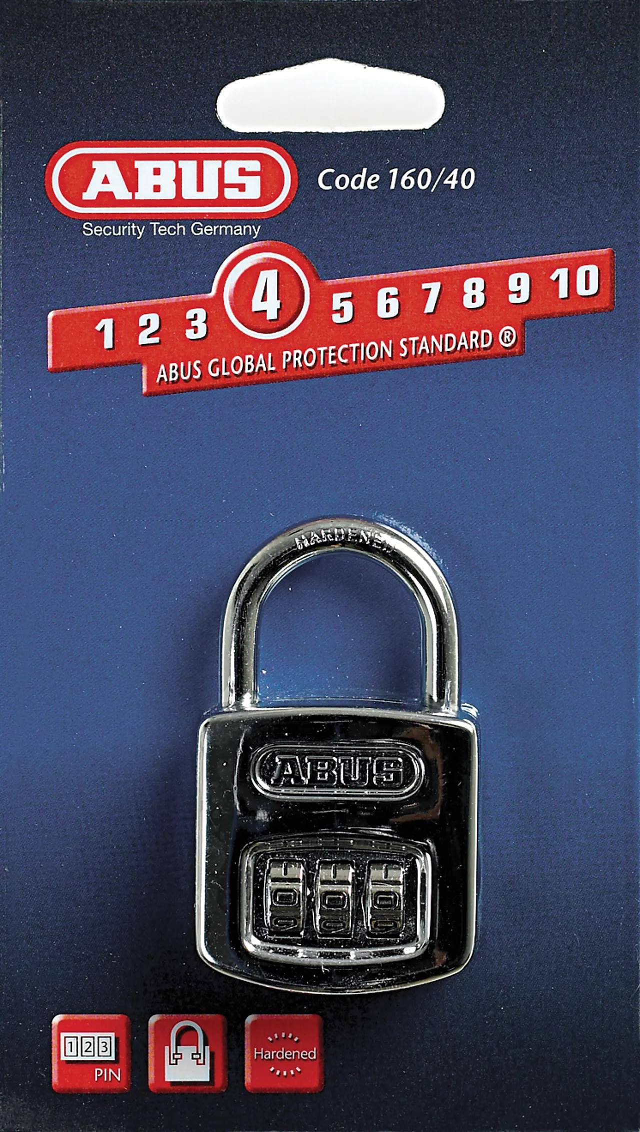 Abus 160 hengelås kode 3-sifret Abus 160 hengelås kode 3-sifret