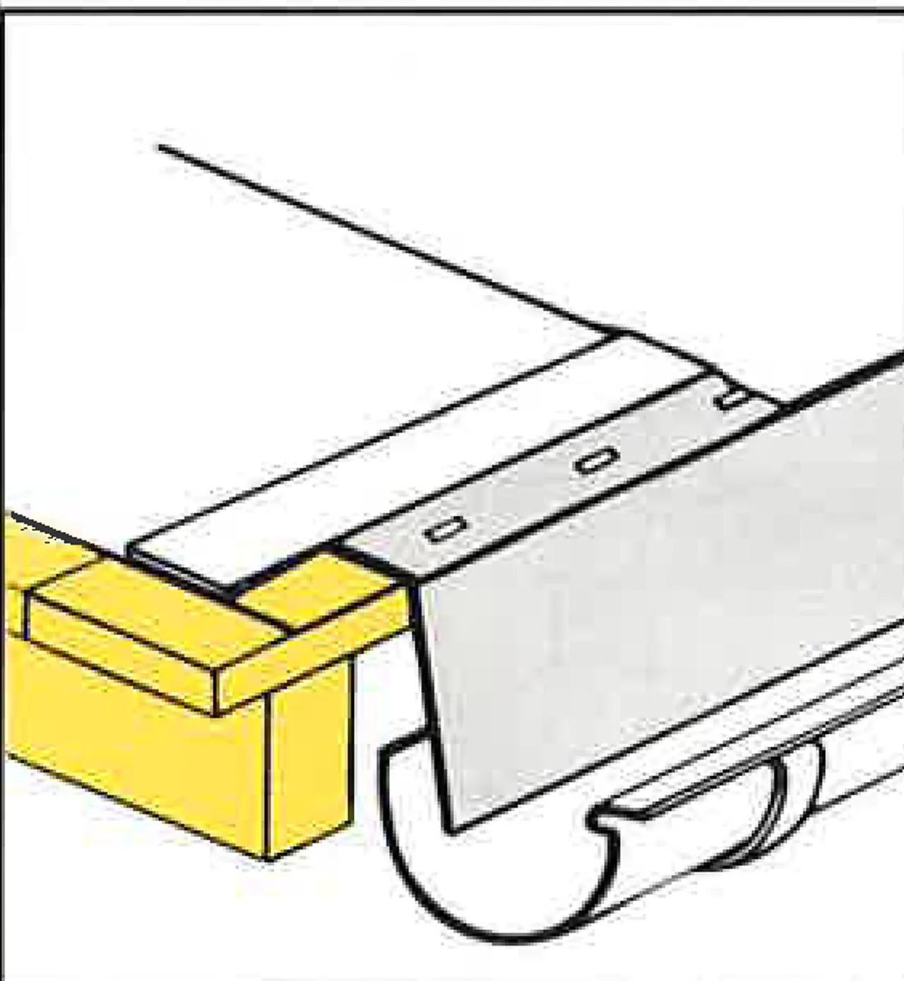 Bordtakbeslag C-87 hvit null - null - 2 - Miniatyr