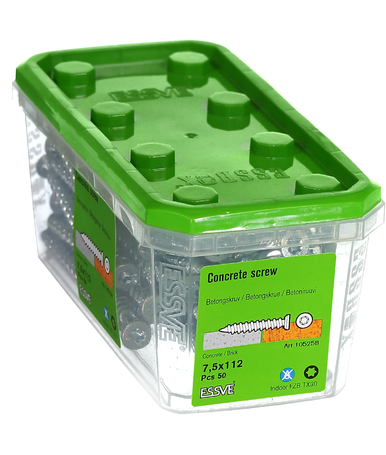 Betongskrue senkhode 7,5 x 112 mm 50 stk null - null - 2 - Miniatyr