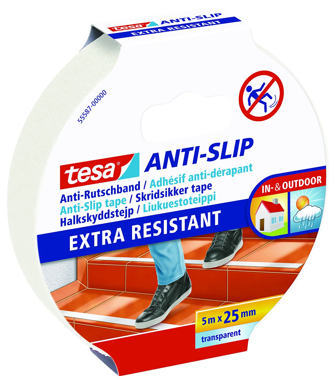 Tape antiskli 5m 25mm fargeløs