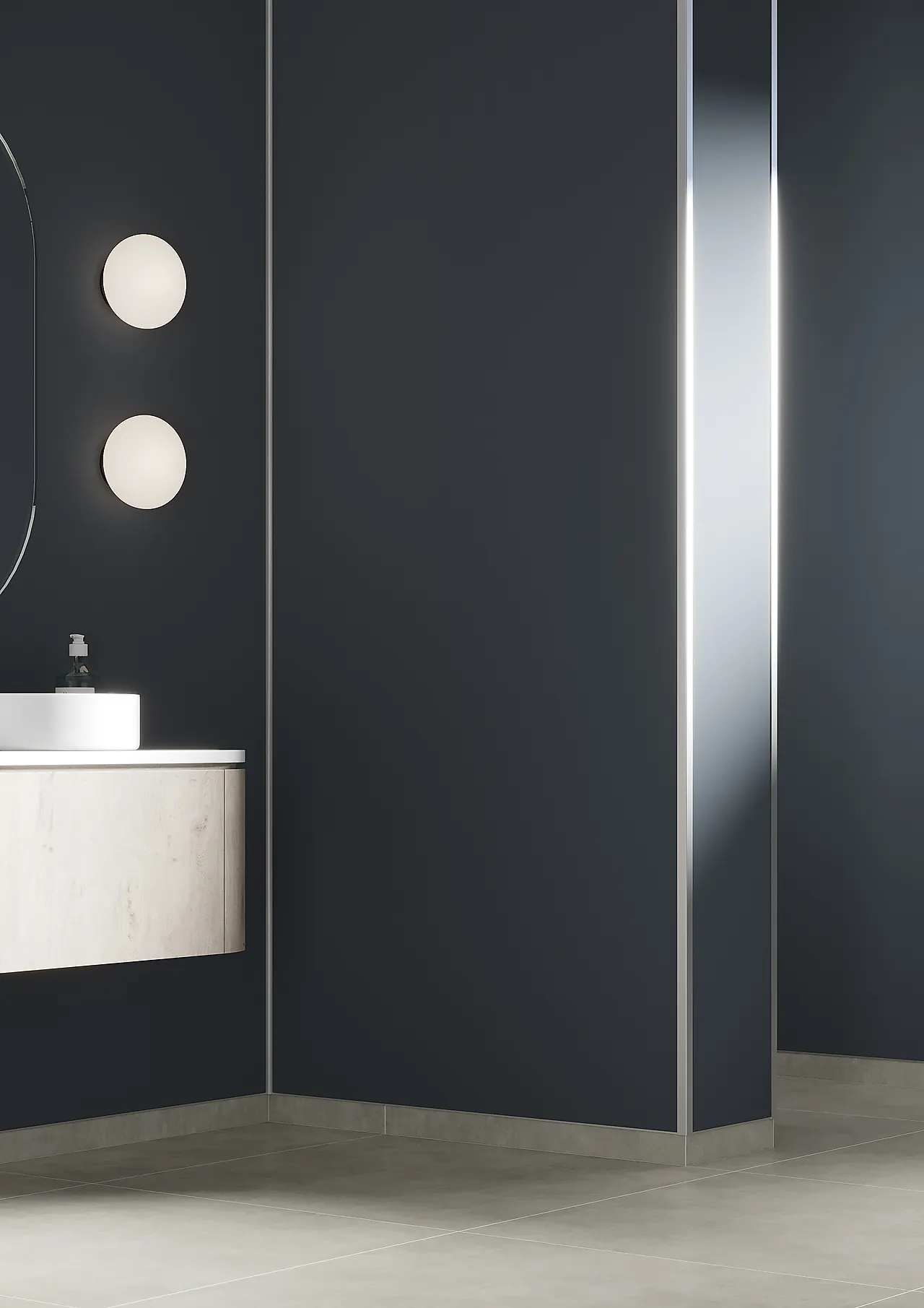 Baderomsplate sort reykjavik 11x620x2400 mm