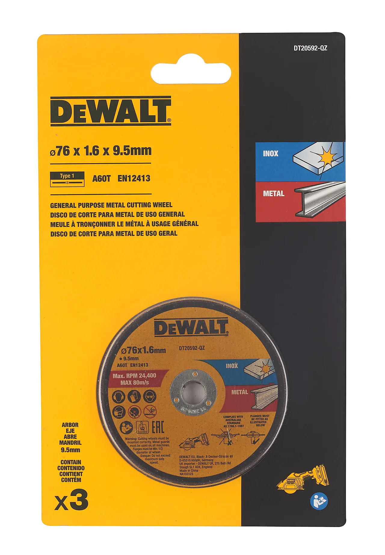 DEWALT kappeskive metall 3 pakk null - null - 2 - Miniatyr