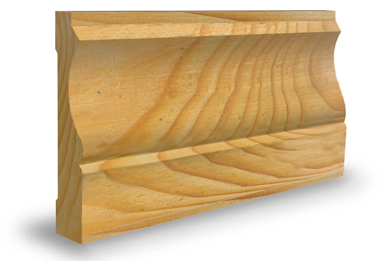 Gulvlist furu ubehandlet 21 x 95 mm antikk null - null - 2 - Miniatyr