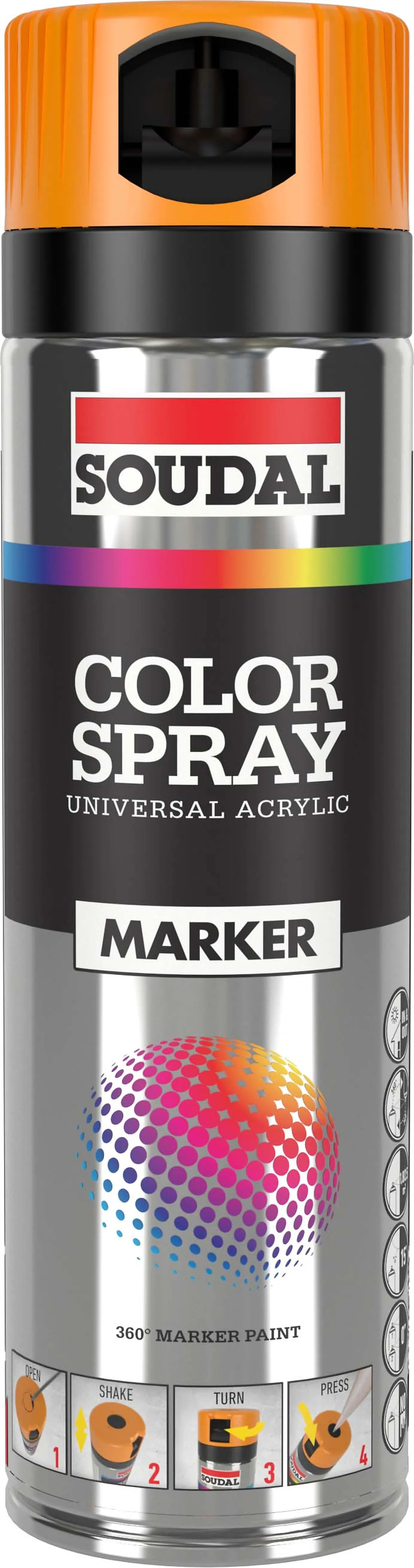 Merkespray Fluo 500 ml oransje