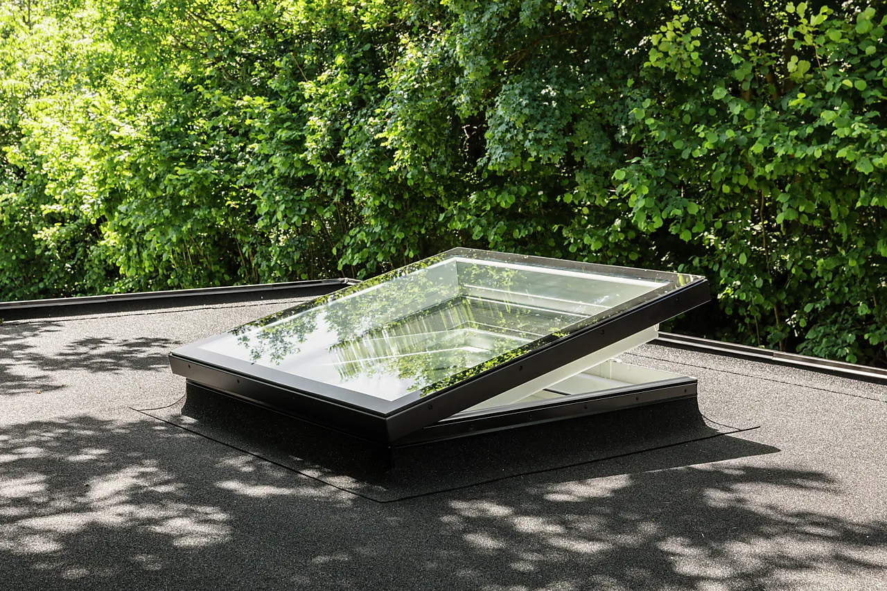 Glass plant 2-15° tak 90x90 2093u toppdel vindu for flate tak null - null - 3 - Miniatyr