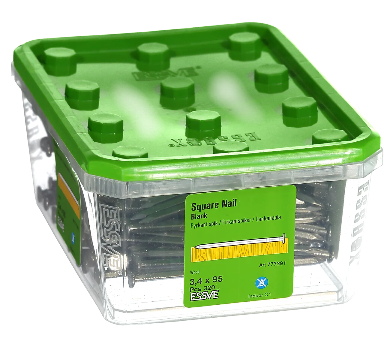 Firkantspiker 3,4x95 a-320blank null - null - 3 - Miniatyr