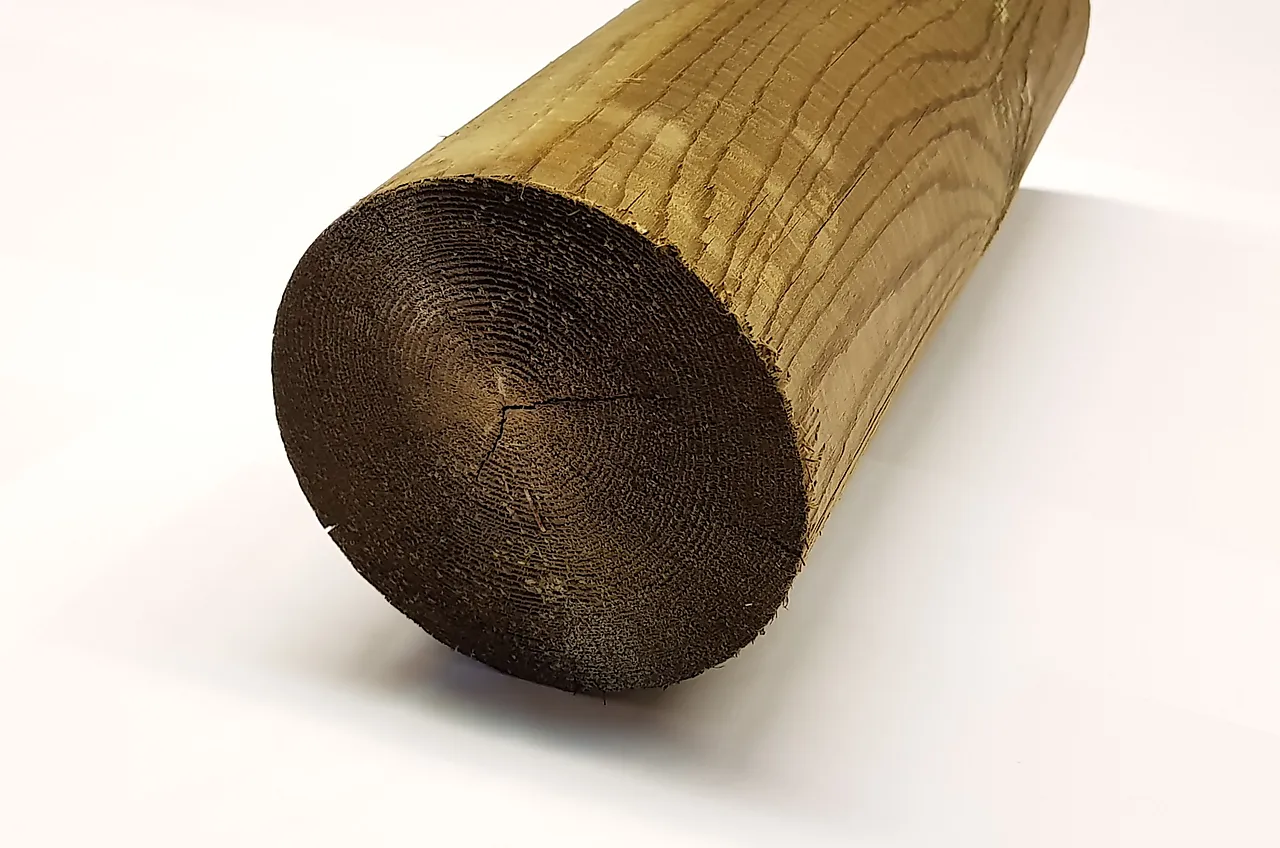 Furu 10cm dreid stolpe 4,0m cuimp tanalith e - klasse a