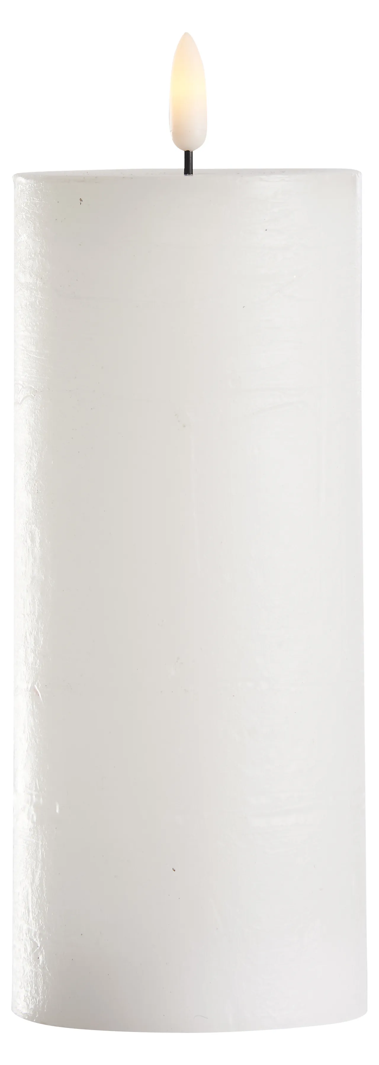 Kubbelys med LED-flamme Ø7,5 x H15 cm