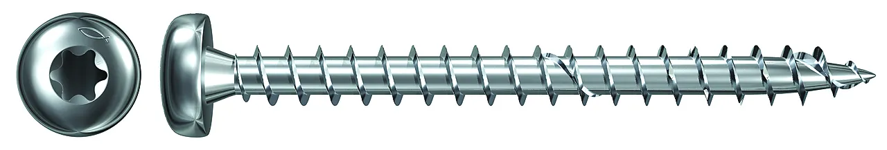 Treskrue innvendig pan-hode 4,5x40 mm FPF-PT elforzinket tx20 helgjenget 200 stk
