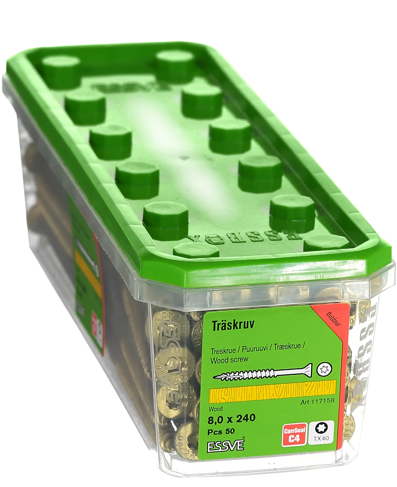 Treskrue senkhode 8x240 mm 50 stk null - null - 2 - Miniatyr