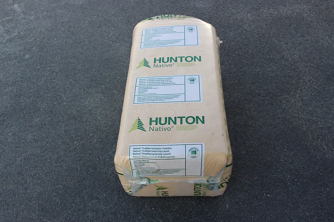 Hunton trefiber blåseisolasjon 15 kg null - null - 3 - Miniatyr