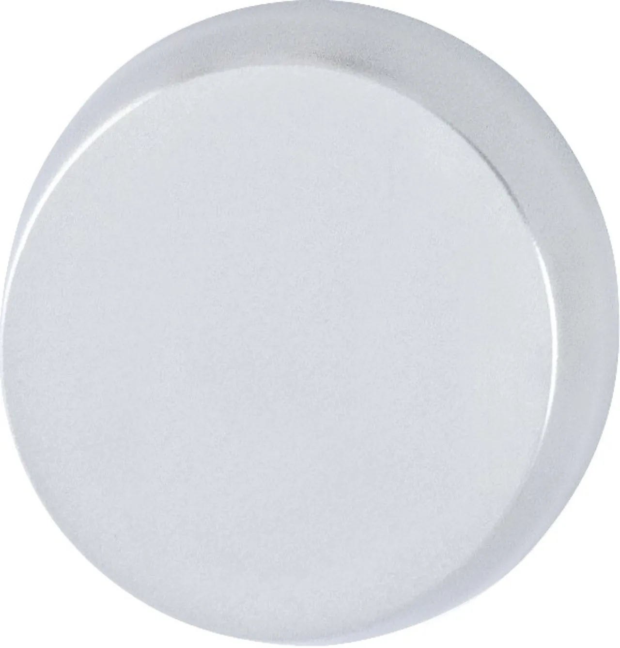 Blindskilt rundt silver dekkskilt sølv