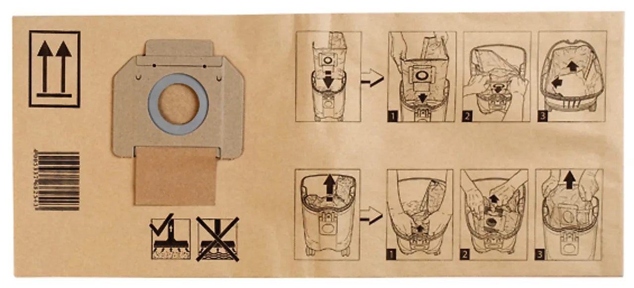 Støvsugerposer papir 446L 5 stk