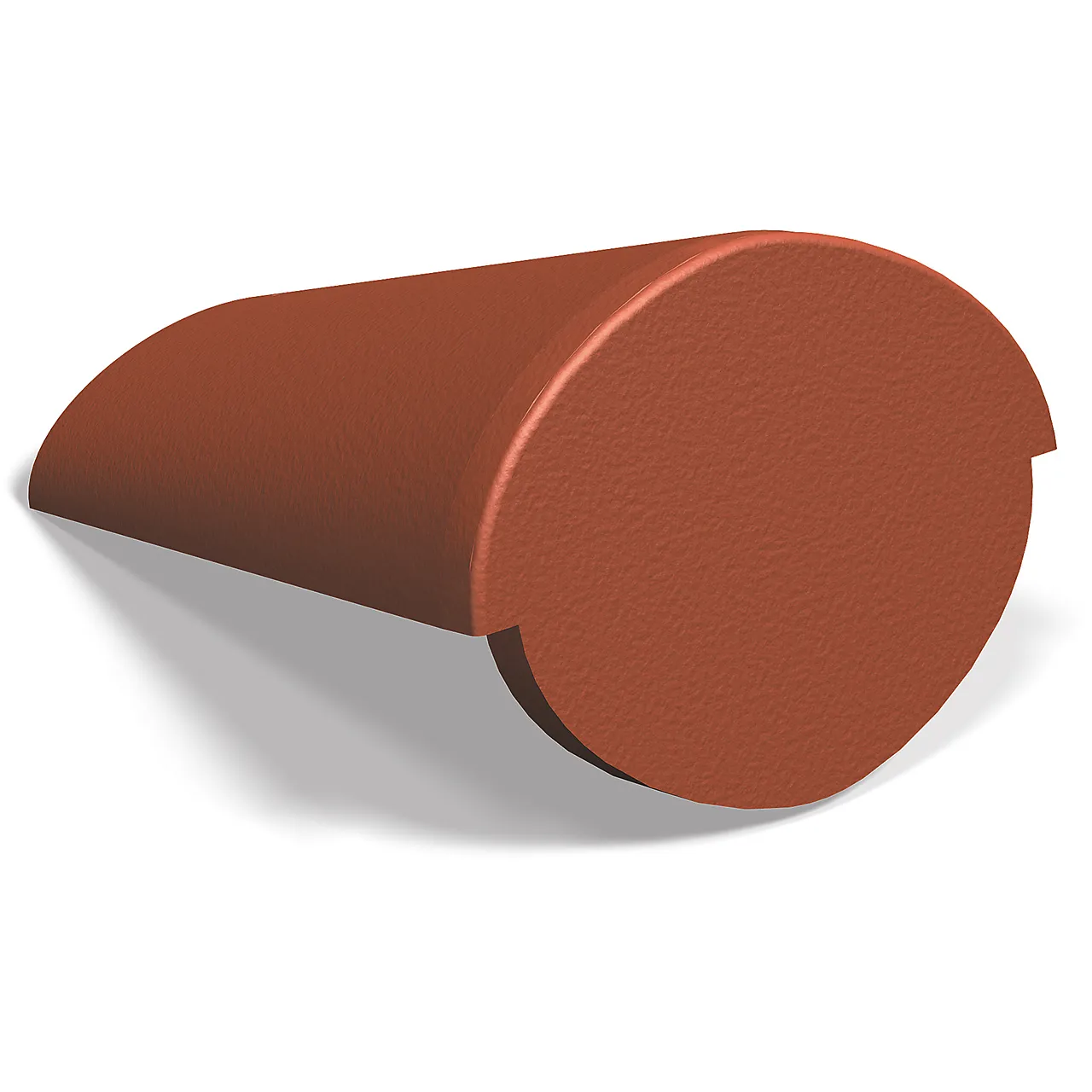 Mønebegynnelse teglrød/svart ubehandlet rett ende