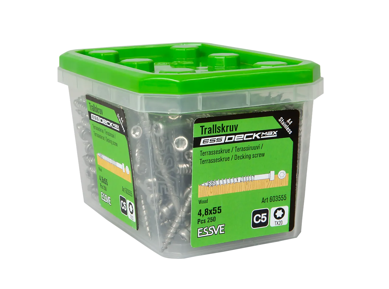 Terrasseskrue essdeck max A4 4,8x55 250 stk null - null - 2 - Miniatyr
