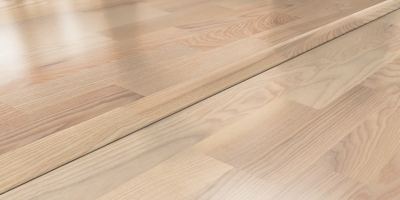 Kahrs 15mm Massiv T-list Ask hvit matt