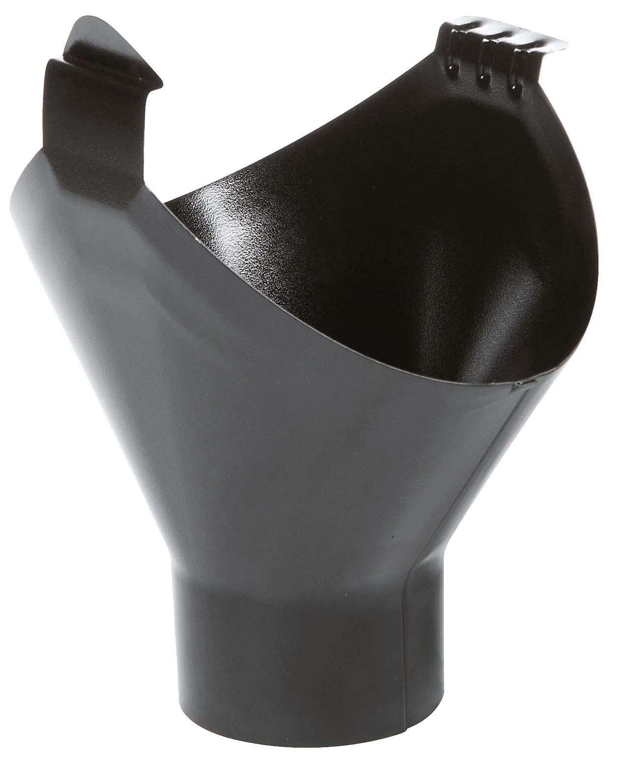 Tappestykke stål sort 150/90mm takrenne isola