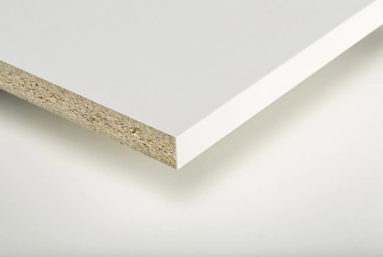 Hobbyplate hvit melaminbelagt 2480x300x18 mm