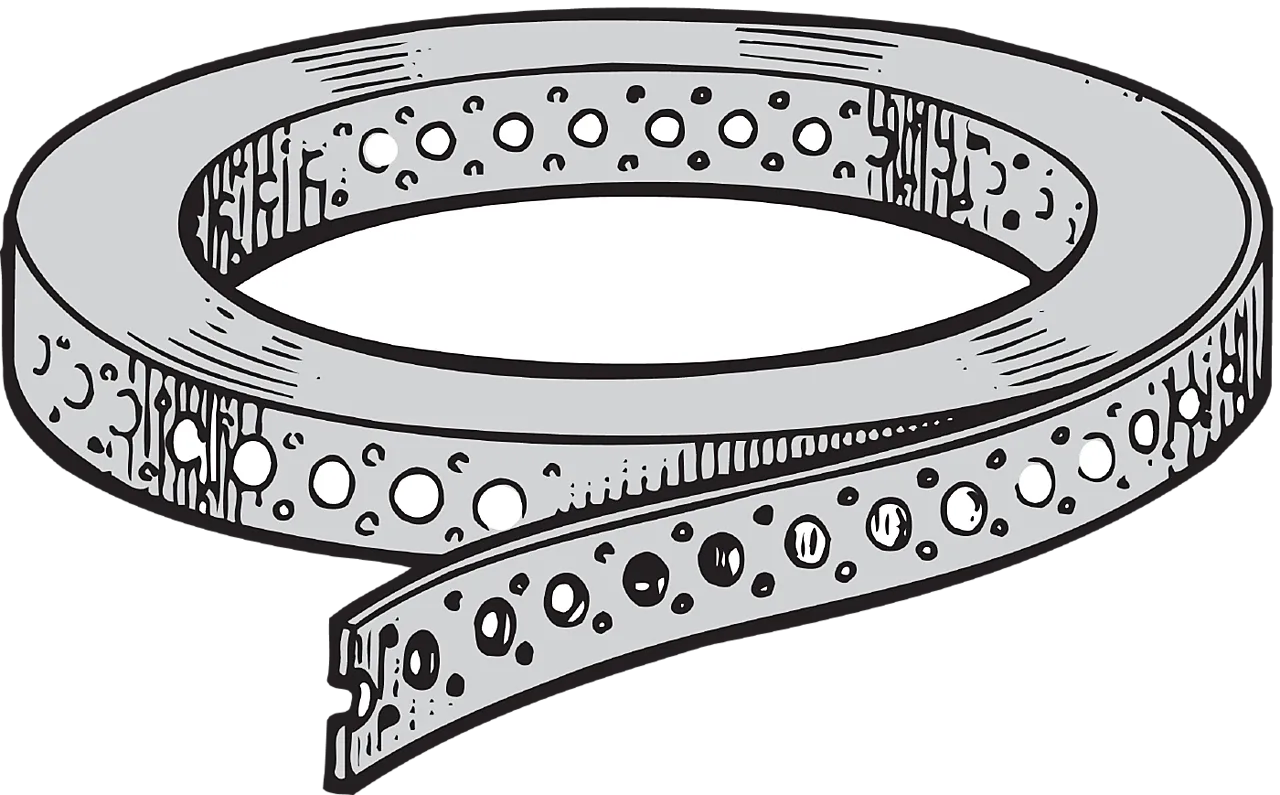 Hullbånd galvanisert 12 x 0,7 mm 10 meter Hullbånd galvanisert 12 x 0,7 mm 10 meter