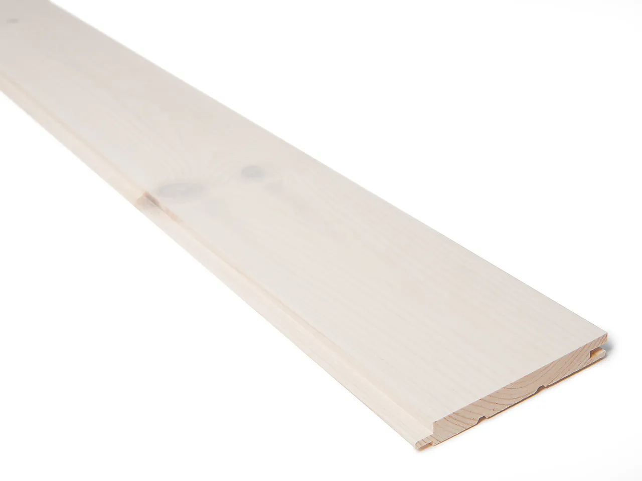 Glattpanel 14x120 mm natur hvitlasert furu