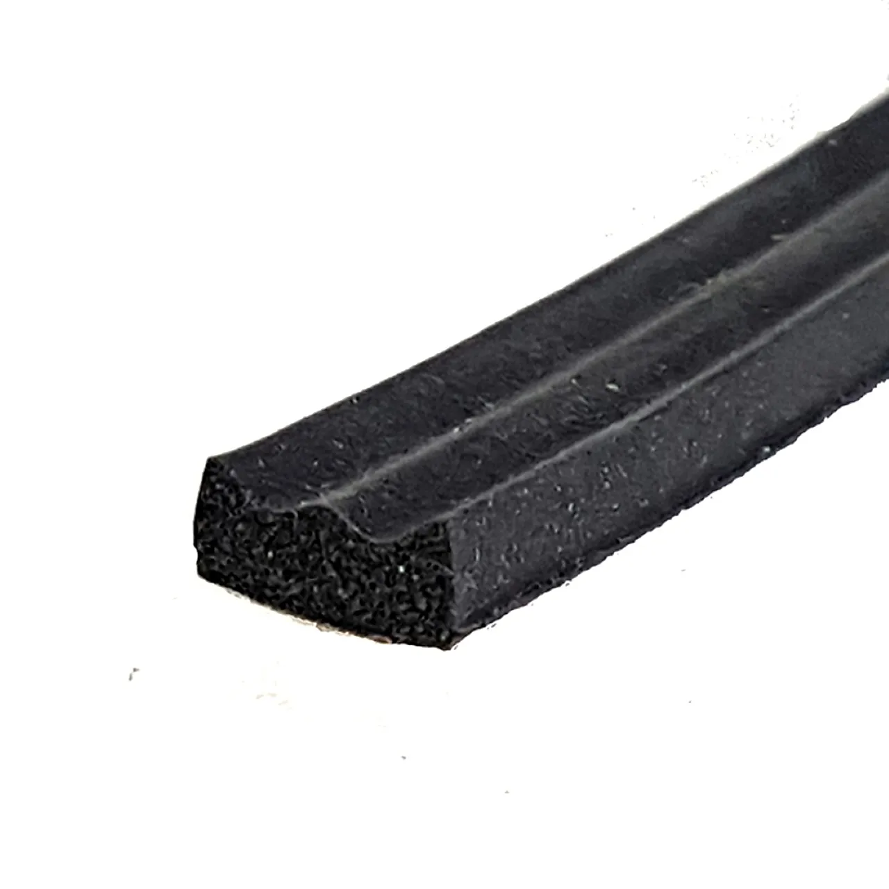 Gummilist e-profil 3x8mm sort Gummilist e-profil 3x8mm sort