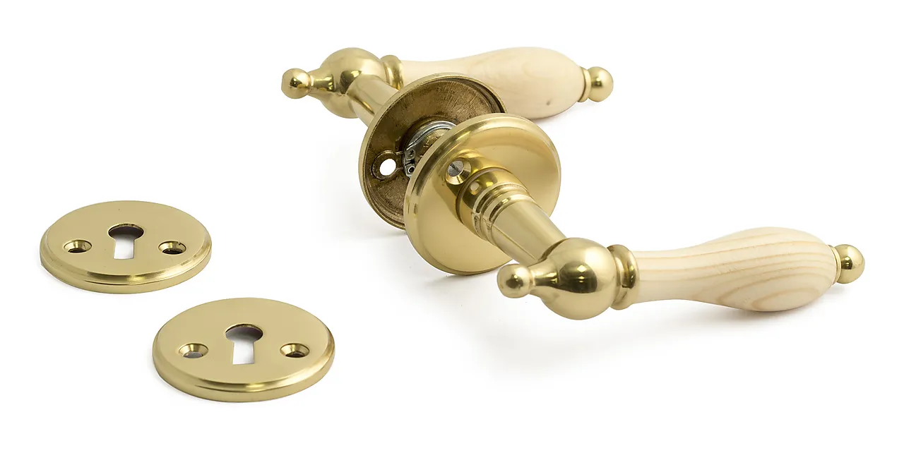 A9686 dørhåndtak innerdør furu/messing