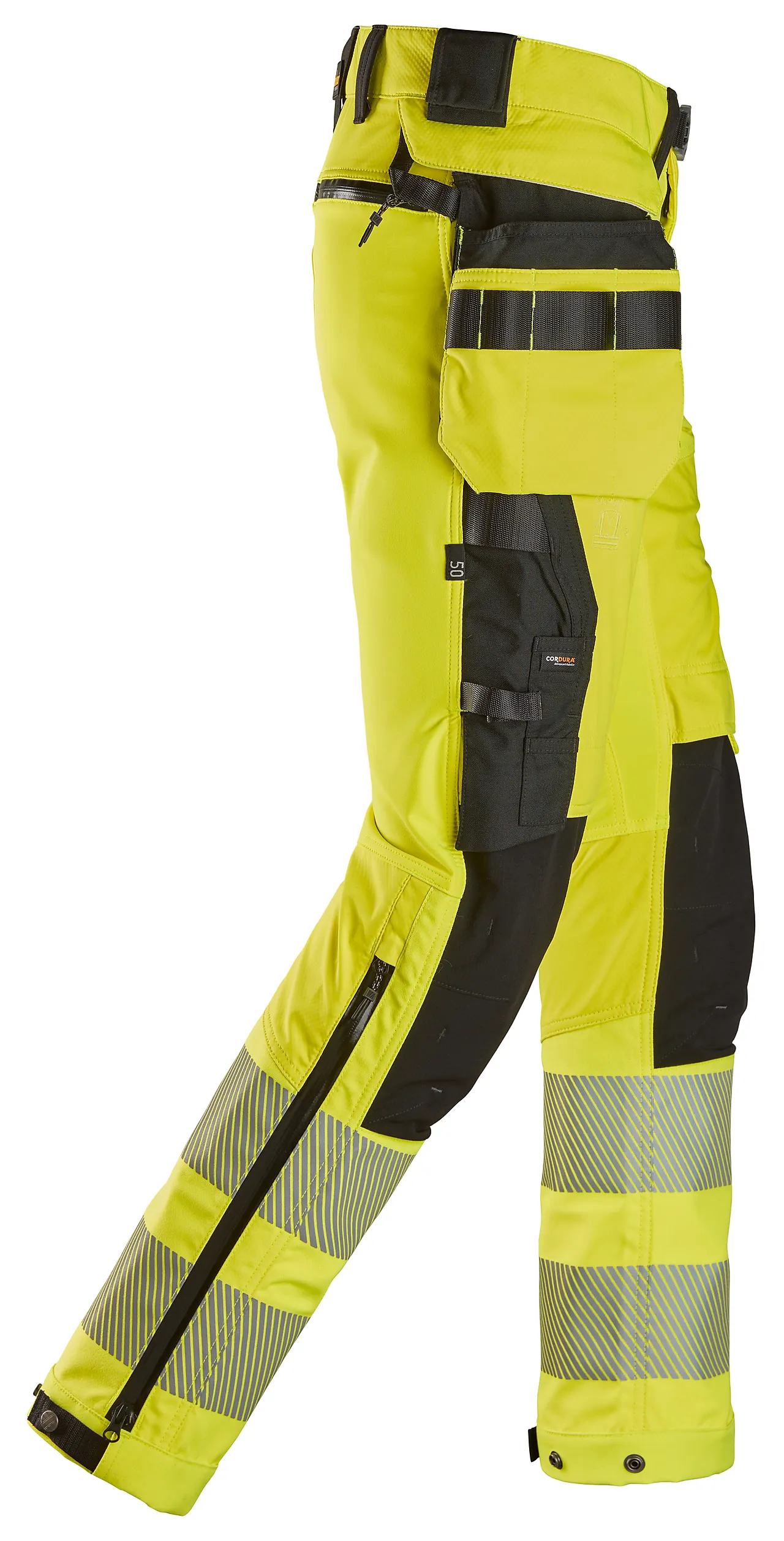 Snickers 6930 arbeidsbukse gul/sort str 50 null - 50 - 3 - Miniatyr