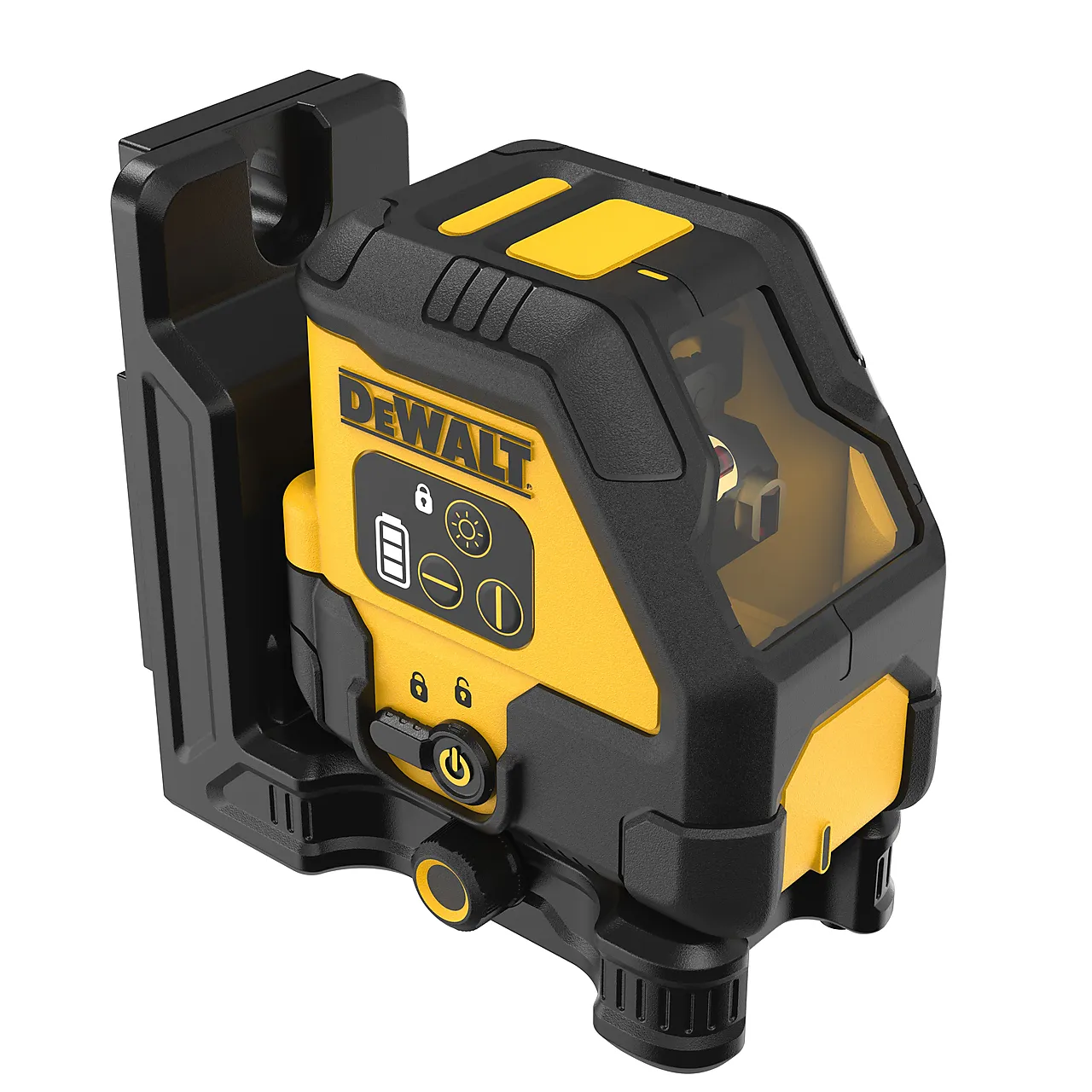 DEWALT krysslinjelaser rød, med USB-C-kabel for lading