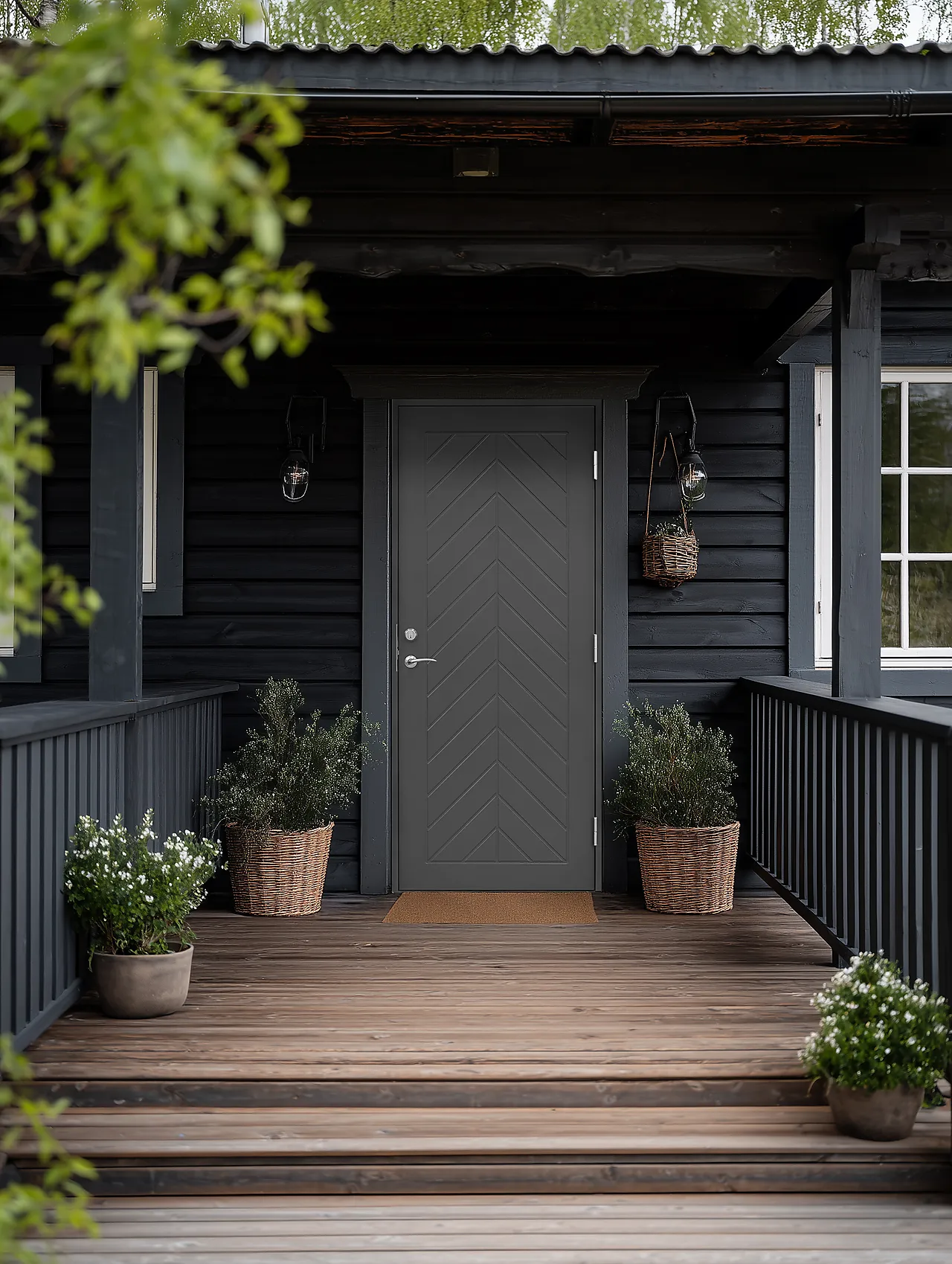 Ytterdør Fjell 90x200 cm grå høyre null - 90x200 cm - 2 - Miniatyr