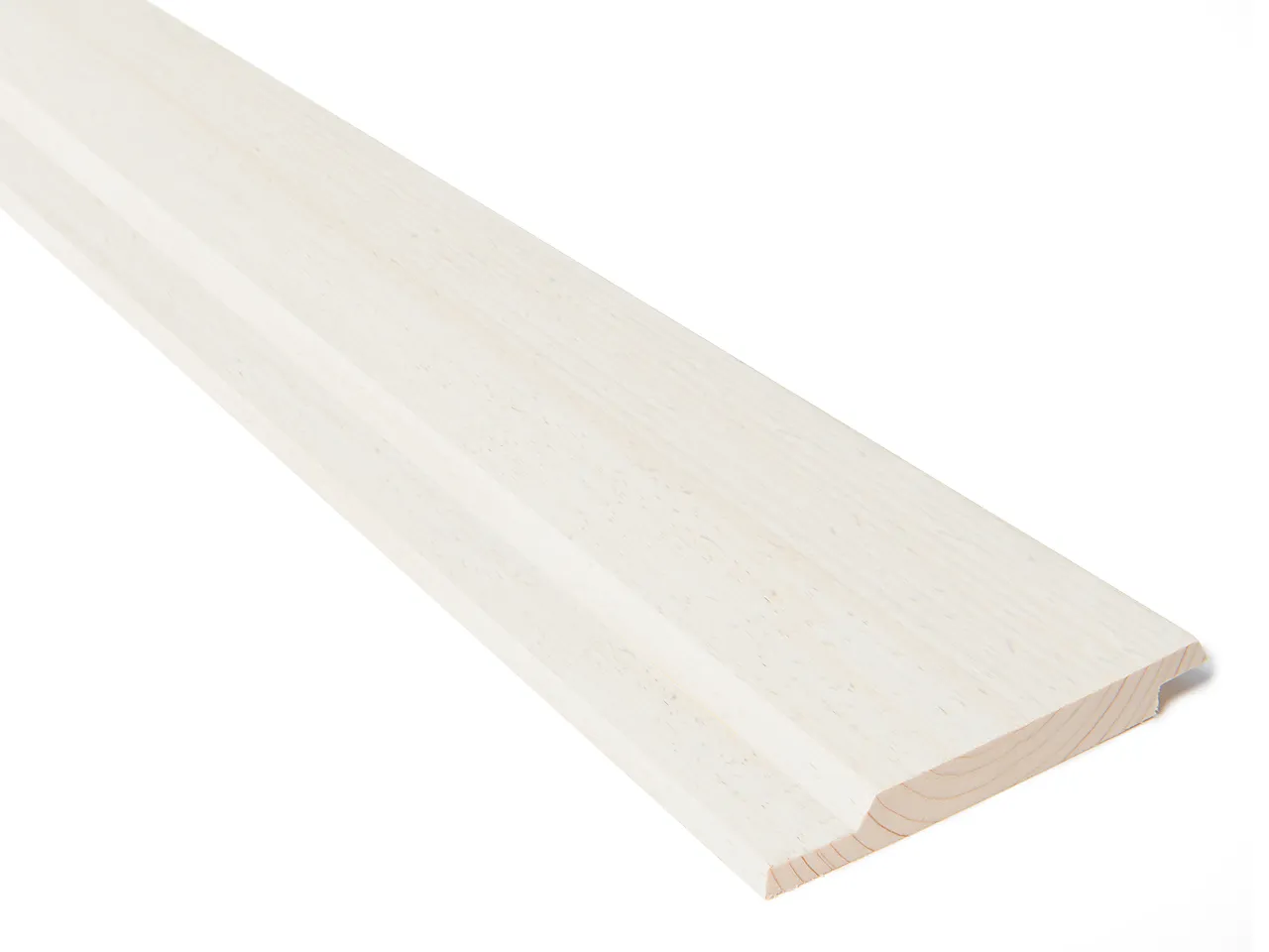 Utvendig buerkledning profilert 19x148 mm grunnet hvit Utvendig buerkledning profilert 19x148 mm grunnet hvit