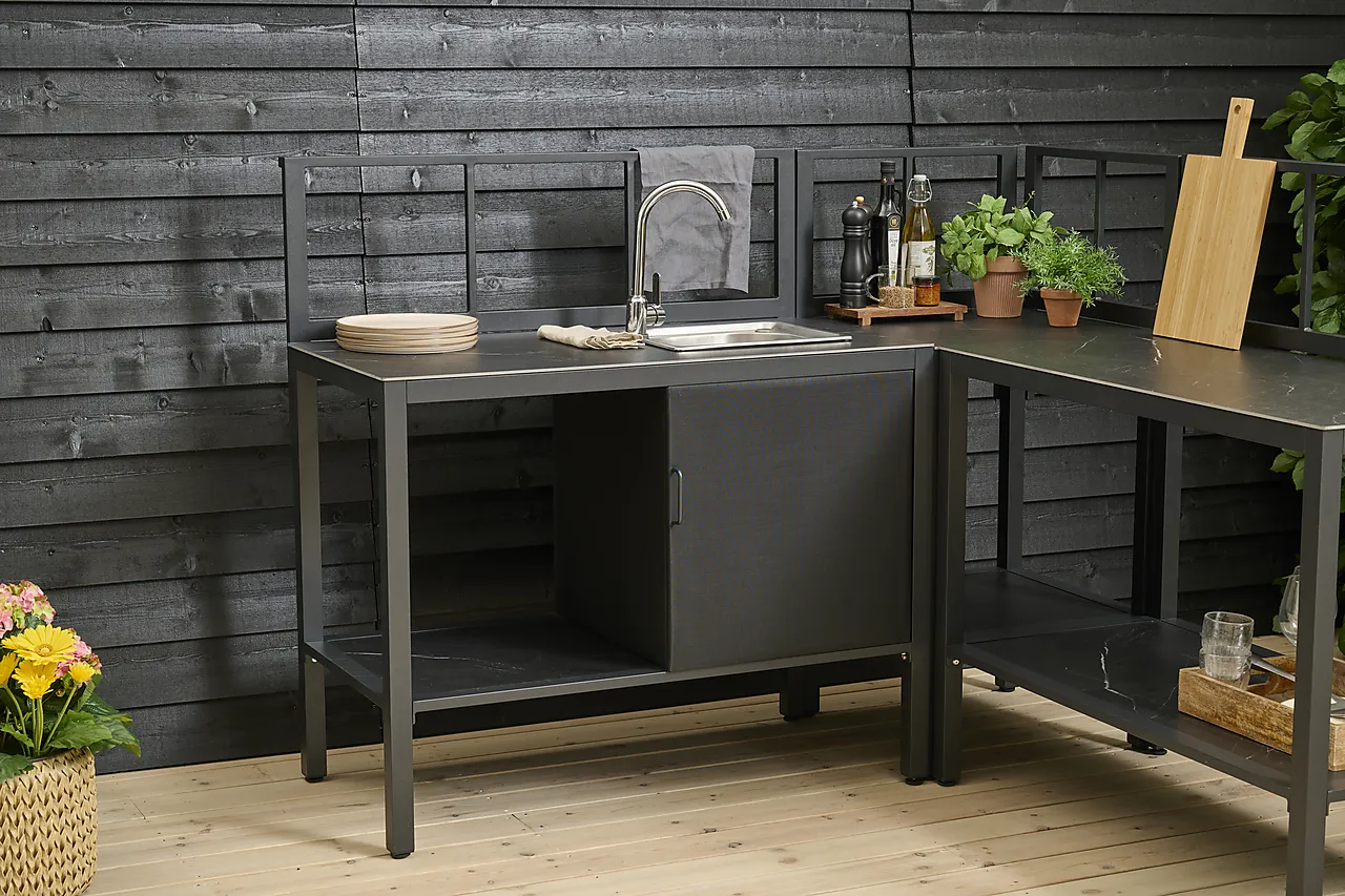 Utekjøkken modul aluminium sort