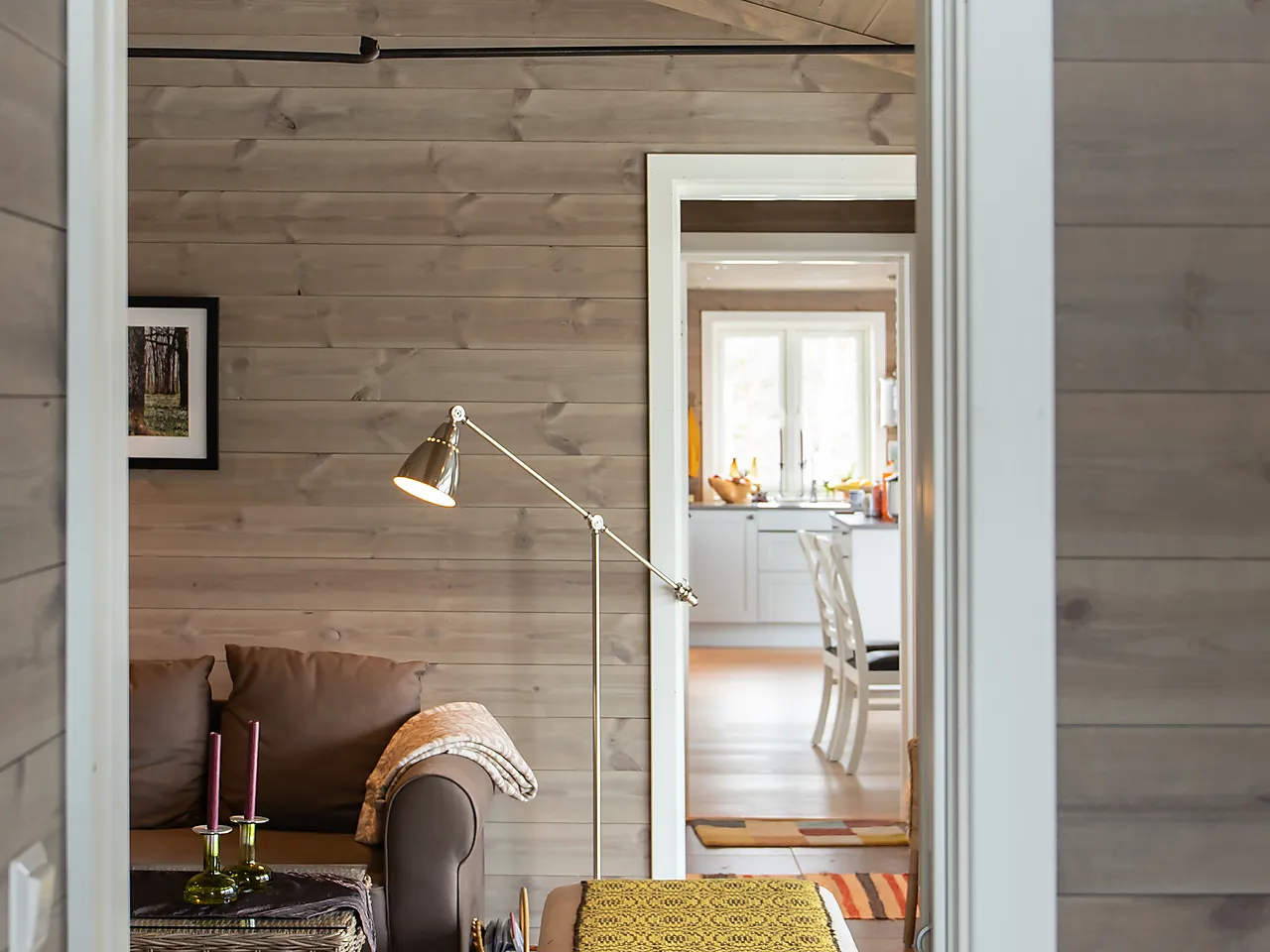 Karmlist furu dørsett hvit bomull S0502-Y 12x70 mm null - null - 2 - Miniatyr