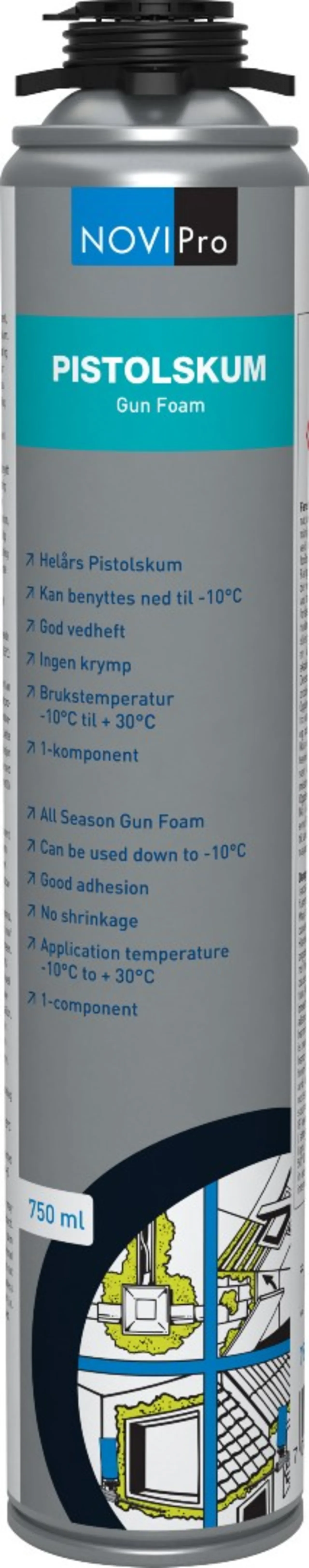 Fugeskum for pistol 750 ml Fugeskum for pistol 750 ml