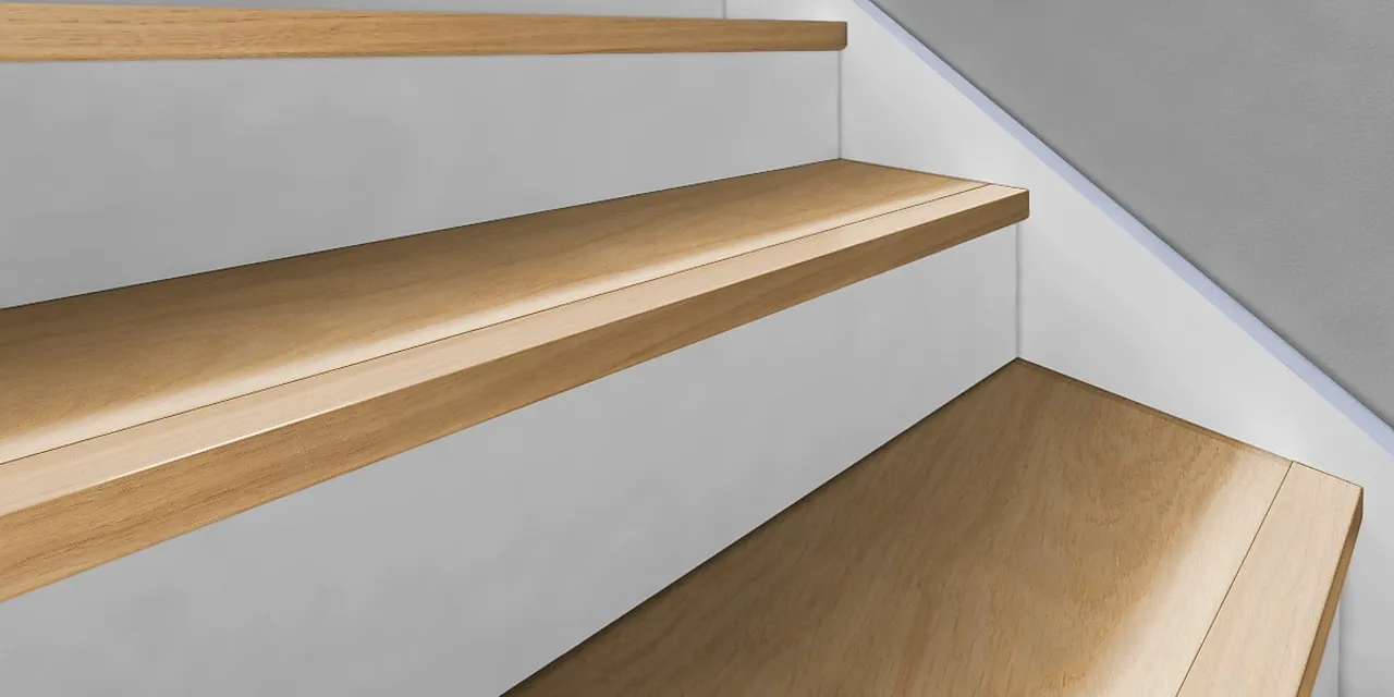 Trappenese 60x35 eik matt massiv 120cm woodloc