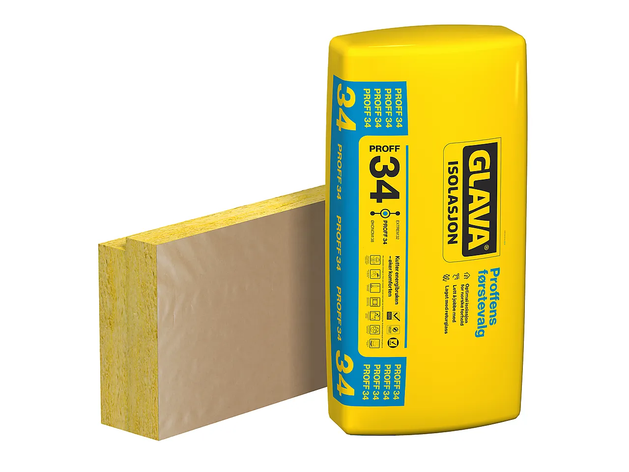 Takstolplate med papir 200x610x1200 mm 5 stk Takstolplate med papir 200x610x1200 mm 5 stk