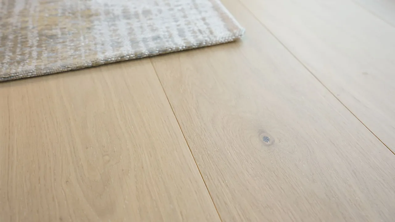 Parkett eik 1-stav living white matt lakk