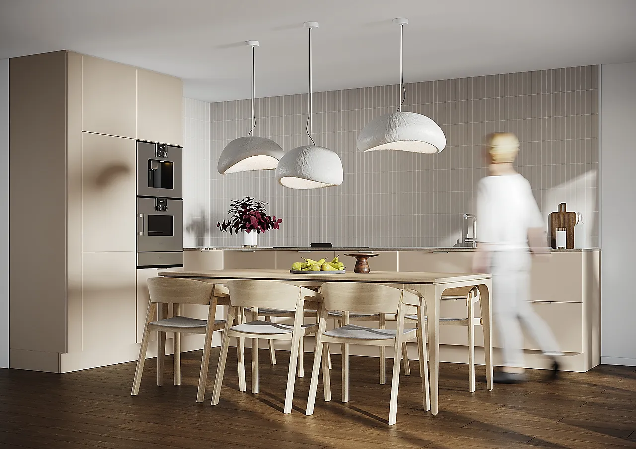 Baderomsplate Fibo Warm Grey 5200M0420 4x20cm 10x620x2400mm null - null - 2 - Miniatyr