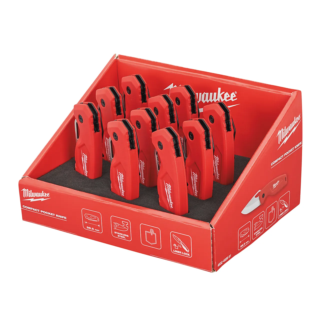 Foldekniv fast blad display milwaukee