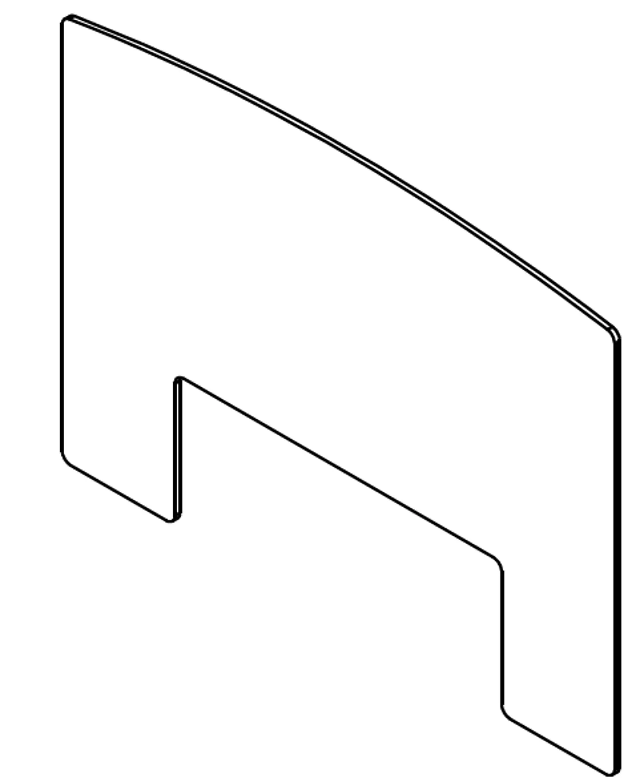 Jøtul gulvplate glass 651x480 mm