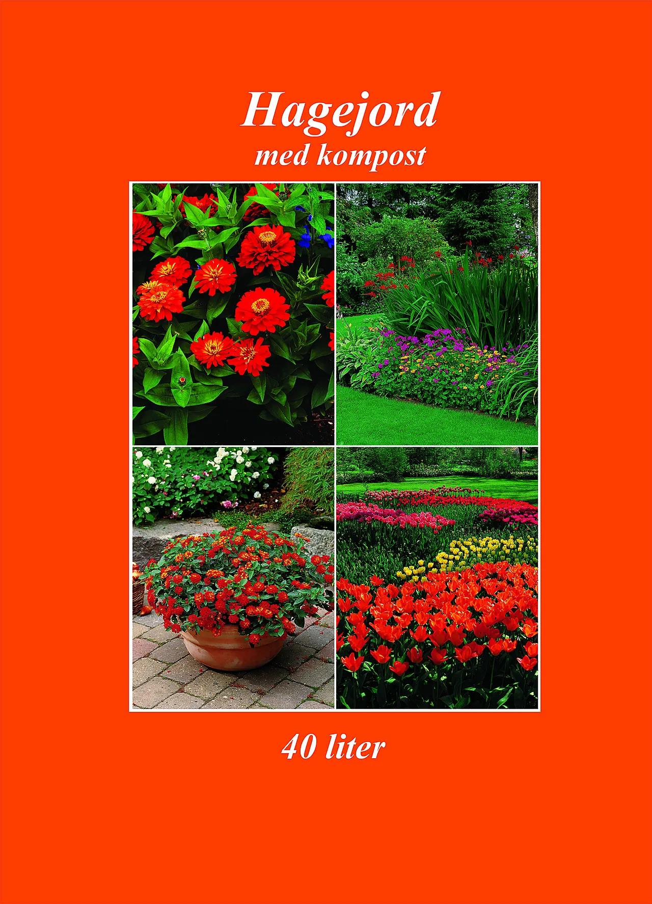 Hagejord med kompost 40 liter