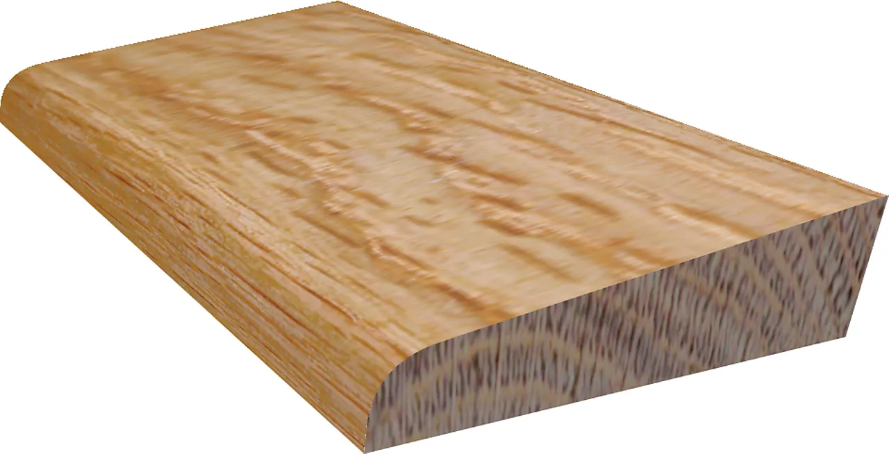 Fotlist skrå profil 12x50 mm hvitlasert eik null - null - 2 - Miniatyr