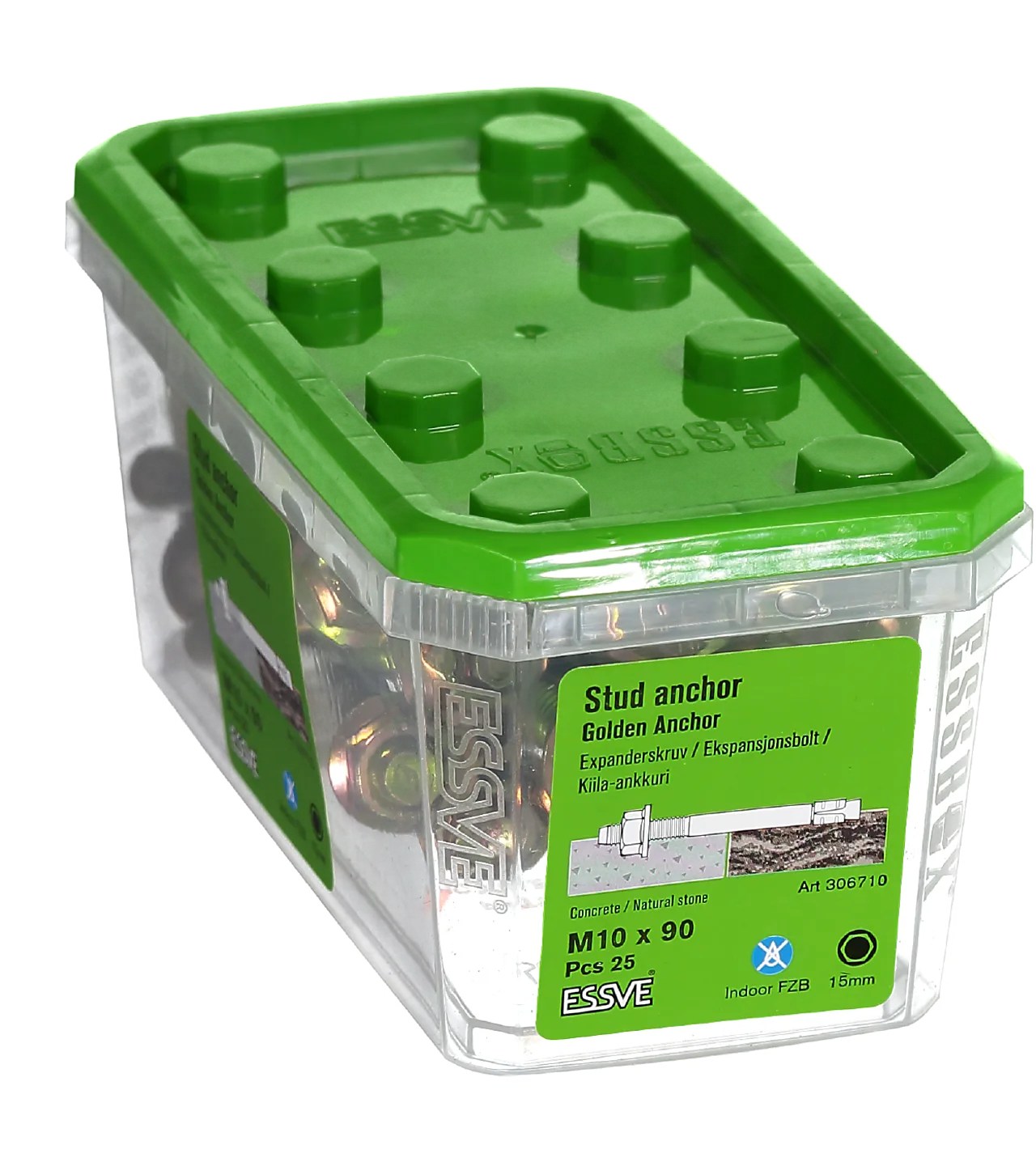 Eksp.bolt ga m10x90 fzb a-25 a-25 golden anchor blankforsinket stål null - null - 2 - Miniatyr