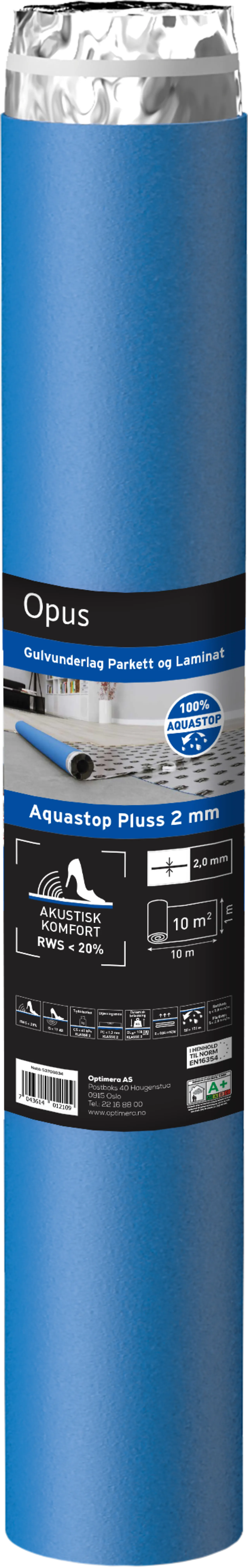 Gulvunderlag aquastop plus 2 mm 10 meter Gulvunderlag aquastop plus 2 mm 10 meter