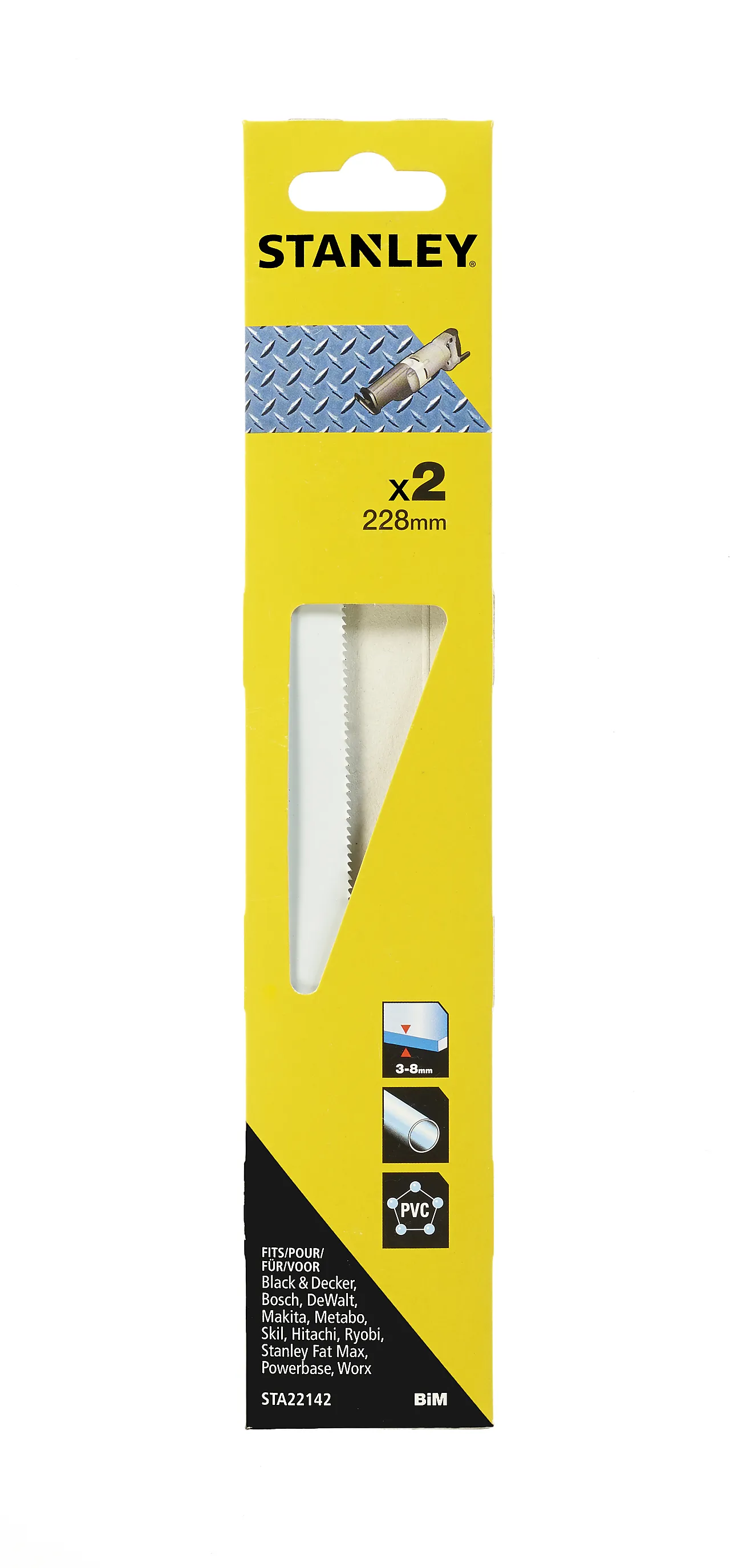 Bajonettsagblad tykt metall STA22142 228 mm