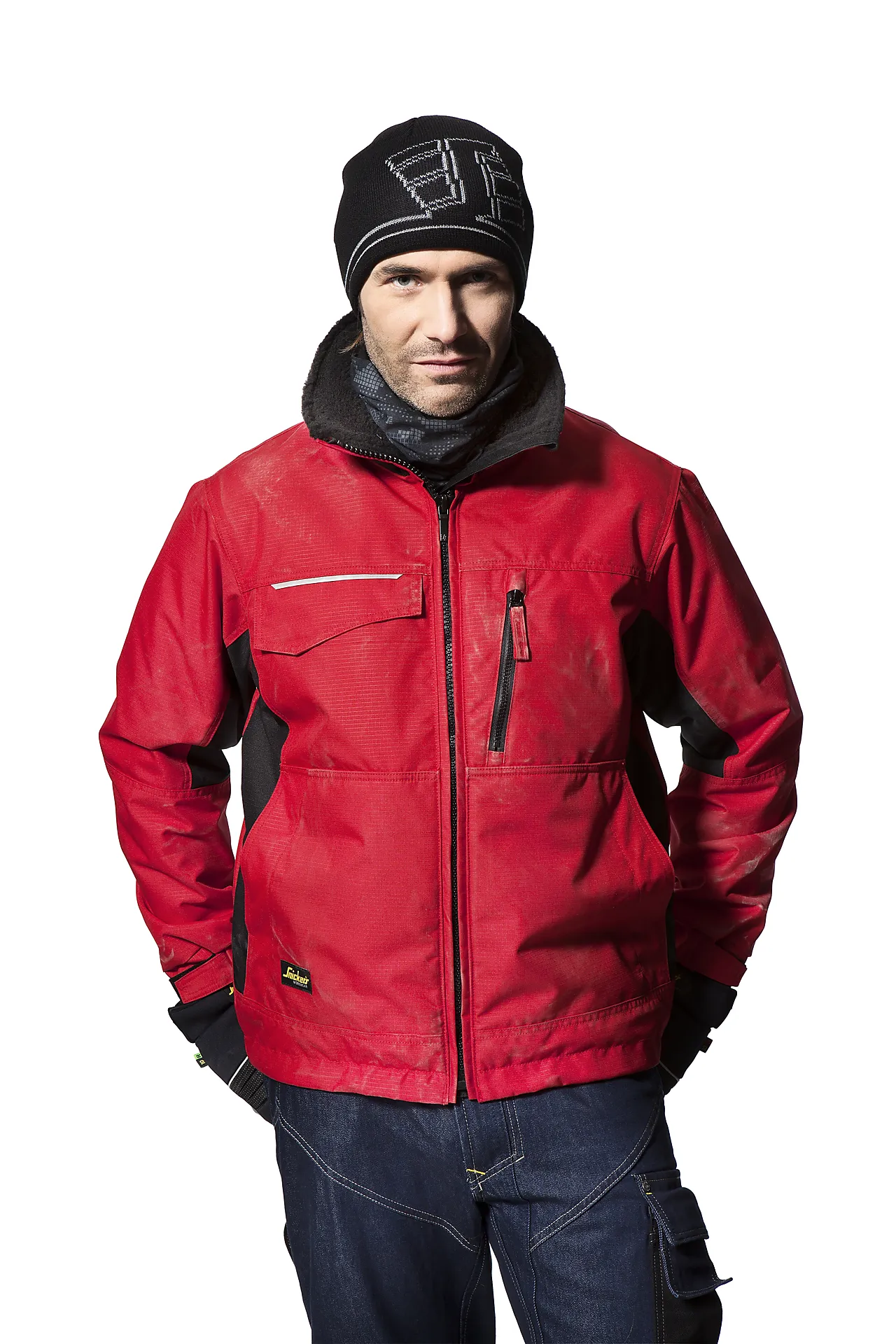 Vinterjakke 1128 hvit/sor ssnic 100% polyester rip-stop null - null - 3 - Miniatyr