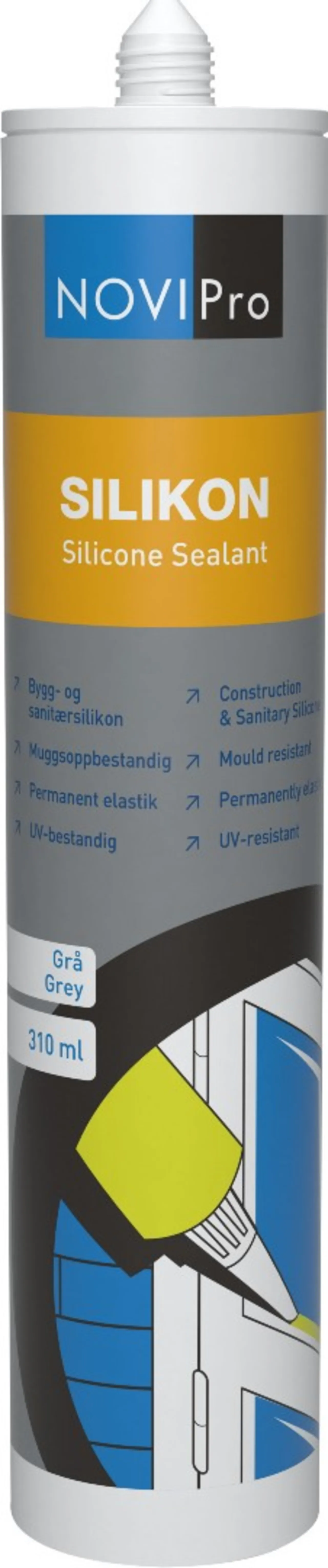 Silikon grå 310ml Silikon grå 310ml