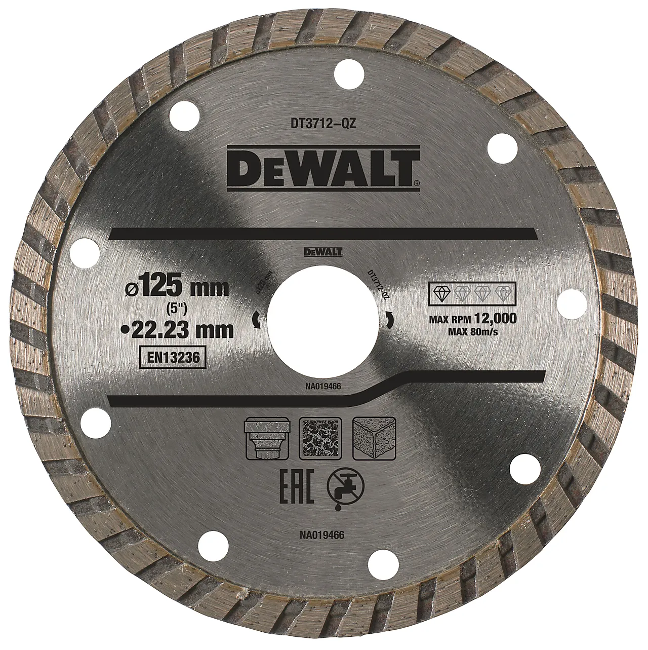 KAPPESKIVE 125MM DT3712 TURBO DIAMANT null - null - 3 - Miniatyr