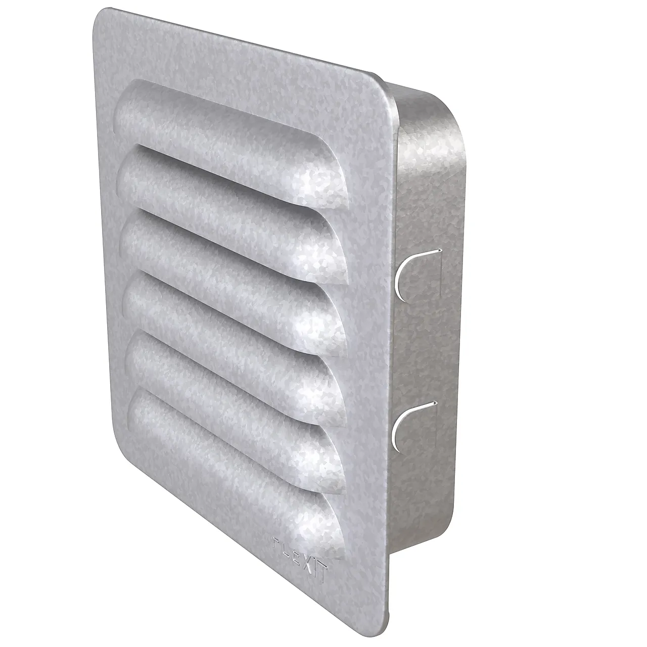 Sjalusirist med karm galvanisert 150x150 mm