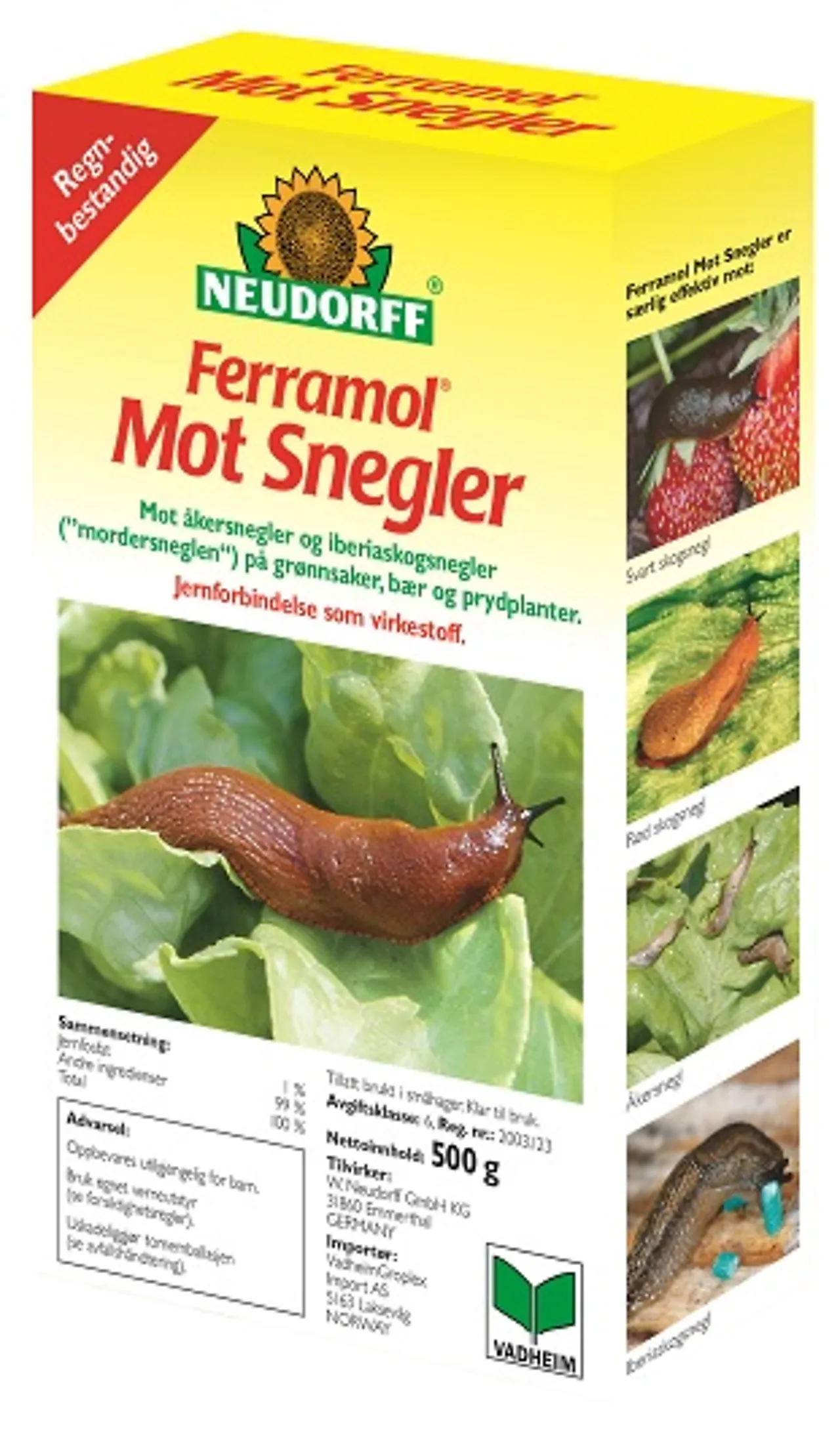 Ferramol mot snegler 500g miljøavgift tilkommer 50 kr p kg Ferramol mot snegler 500g miljøavgift tilkommer 50 kr p kg